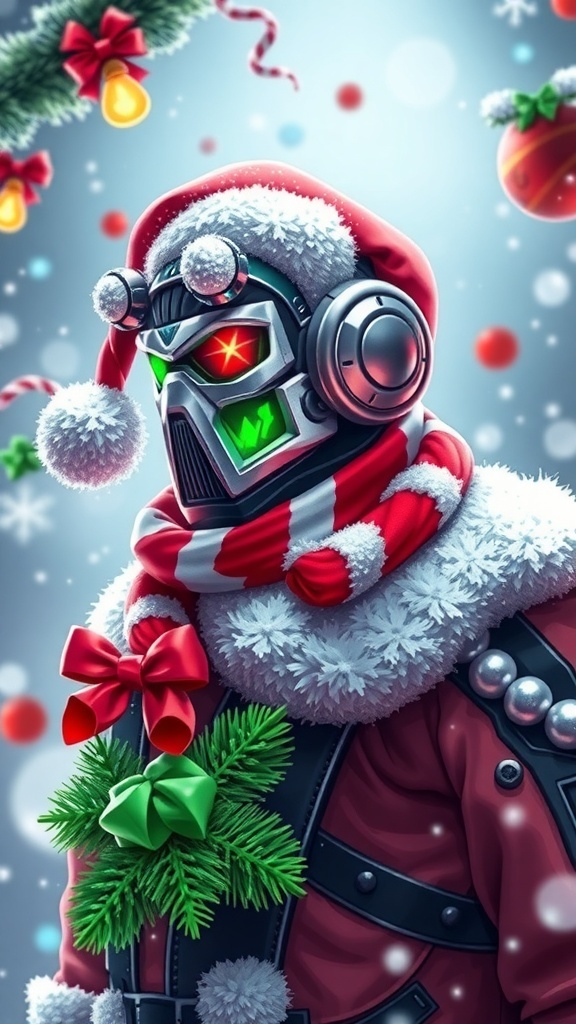 A Christmas-themed Ultrakill profile picture with festive graphics and a character from the game.